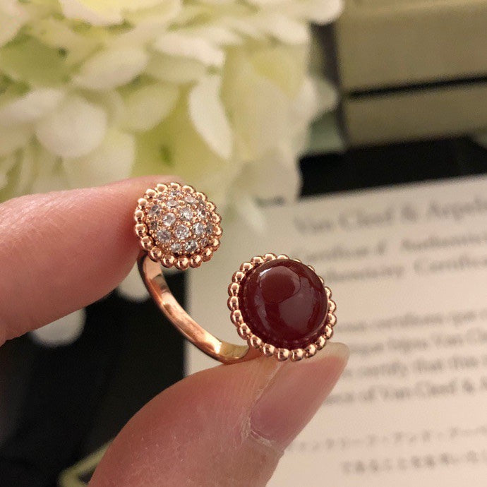 [Royal Jewellery]PERLEE COULEURS DIAMOND ROSE GOLD BETWEEN THE FINGER RING