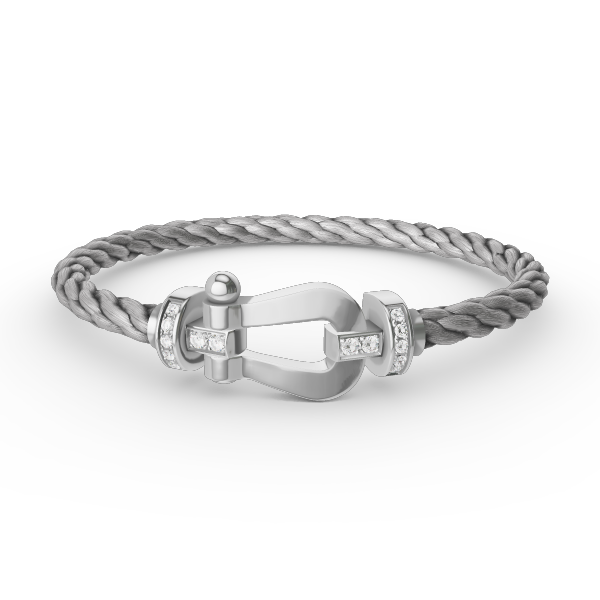 [Royal Jewellery]FORCE LARGE HORSESHOE HALF DIAMOND BRACELET SILVER