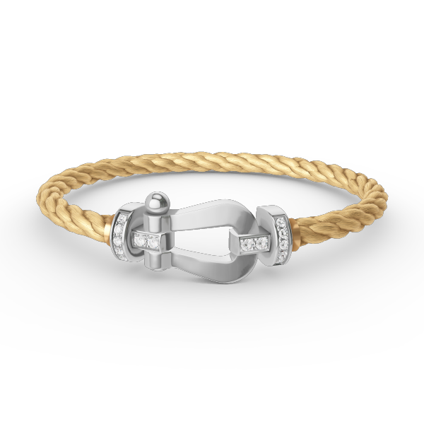[Royal Jewellery]FORCE LARGE HORSESHOE HALF DIAMOND BRACELET SILVER