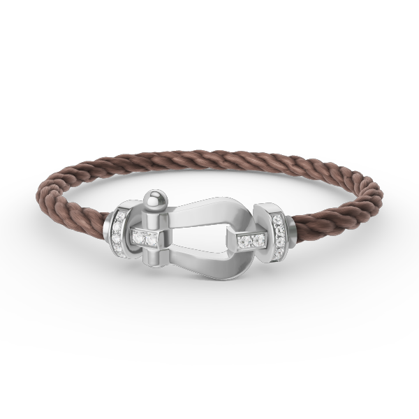 [Royal Jewellery]FORCE LARGE HORSESHOE HALF DIAMOND BRACELET SILVER
