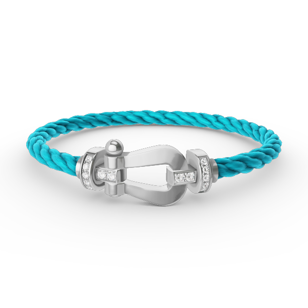 [Royal Jewellery]FORCE LARGE HORSESHOE HALF DIAMOND BRACELET SILVER