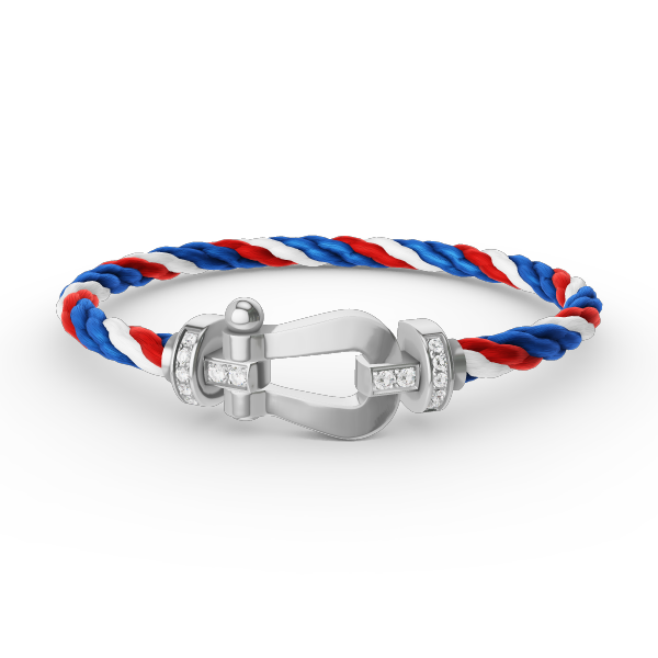 [Royal Jewellery]FORCE LARGE HORSESHOE HALF DIAMOND BRACELET SILVER