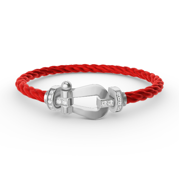 [Royal Jewellery]FORCE LARGE HORSESHOE HALF DIAMOND BRACELET SILVER