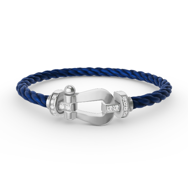 [Royal Jewellery]FORCE LARGE HORSESHOE HALF DIAMOND BRACELET SILVER