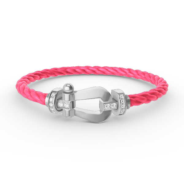 [Royal Jewellery]FORCE LARGE HORSESHOE HALF DIAMOND BRACELET SILVER