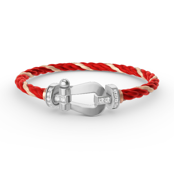 [Royal Jewellery]FORCE LARGE HORSESHOE HALF DIAMOND BRACELET SILVER