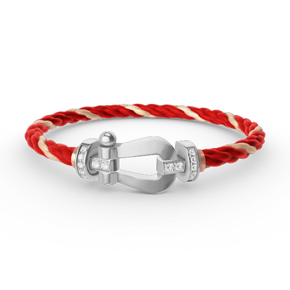 [Royal Jewellery]FORCE LARGE HORSESHOE HALF DIAMOND BRACELET SILVER