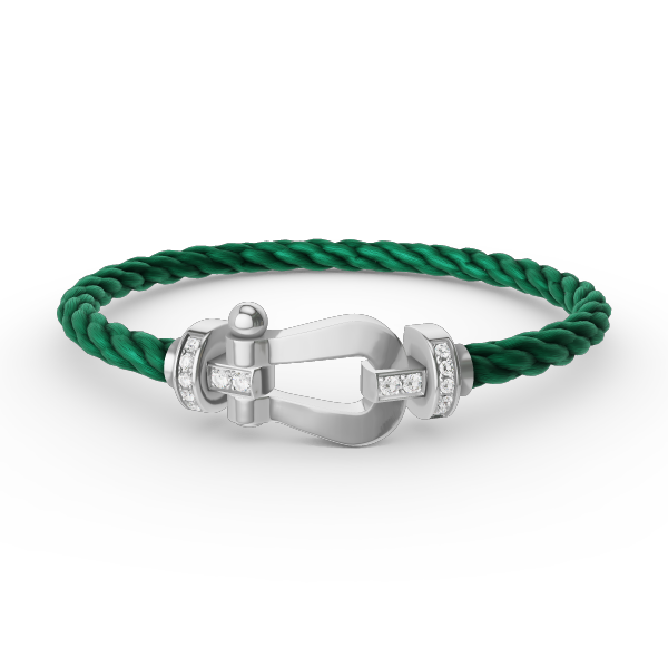 [Royal Jewellery]FORCE LARGE HORSESHOE HALF DIAMOND BRACELET SILVER