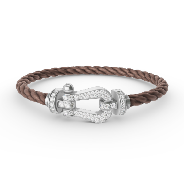 [Royal Jewellery]FORCE LARGE HORSESHOE FULL DIAMOND BRACELET SILVER