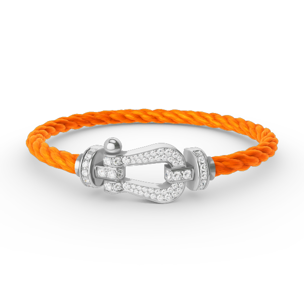 [Royal Jewellery]FORCE LARGE HORSESHOE FULL DIAMOND BRACELET SILVER