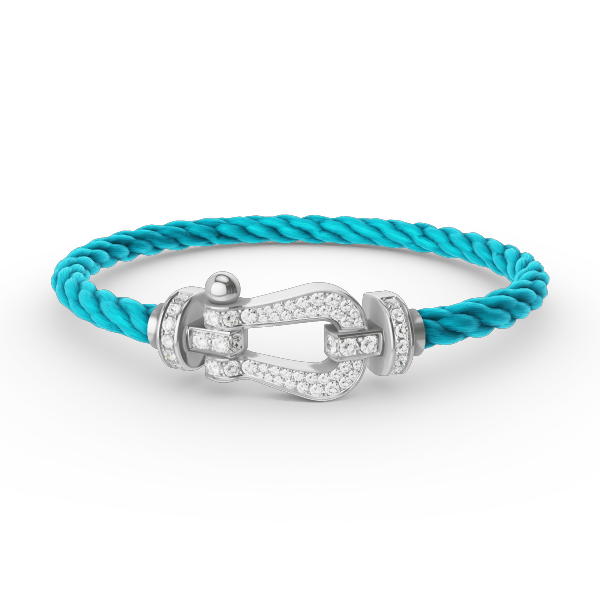 [Royal Jewellery]FORCE LARGE HORSESHOE FULL DIAMOND BRACELET SILVER