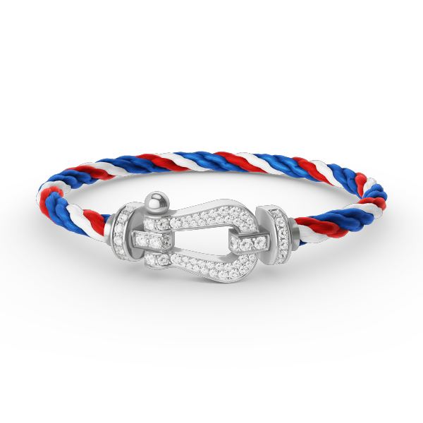 [Royal Jewellery]FORCE LARGE HORSESHOE FULL DIAMOND BRACELET SILVER