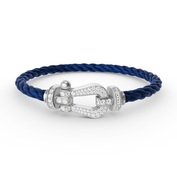 [Royal Jewellery]FORCE LARGE HORSESHOE FULL DIAMOND BRACELET SILVER