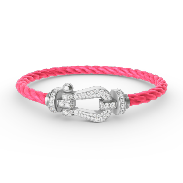 [Royal Jewellery]FORCE LARGE HORSESHOE FULL DIAMOND BRACELET SILVER