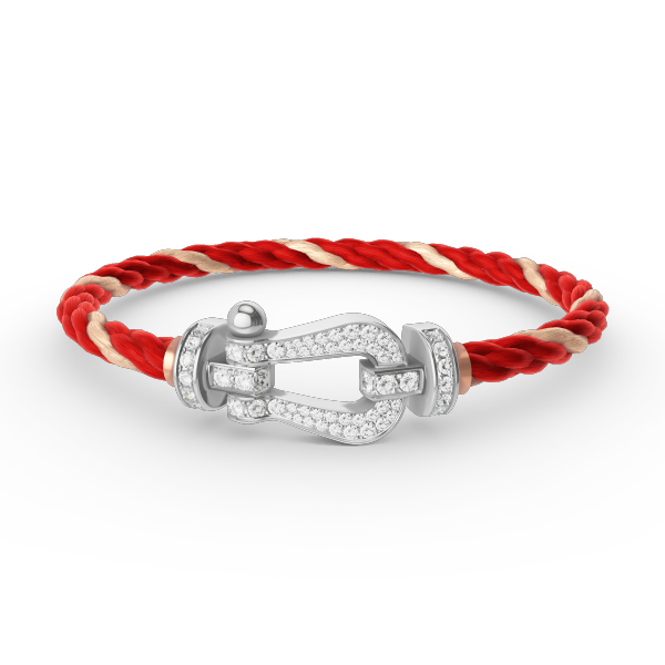 [Royal Jewellery]FORCE LARGE HORSESHOE FULL DIAMOND BRACELET SILVER
