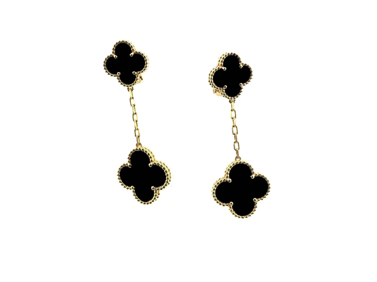 [Royal Jewellery]CLOVER 2 MOTIFS  EARRINGS (MULTIPLE CHOICESC