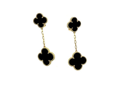 [Royal Jewellery]CLOVER 2 MOTIFS  EARRINGS (MULTIPLE CHOICESC
