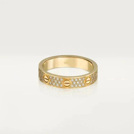 [Royal Jewellery]LOVE RING 3.6MM DIAMOND PAVED