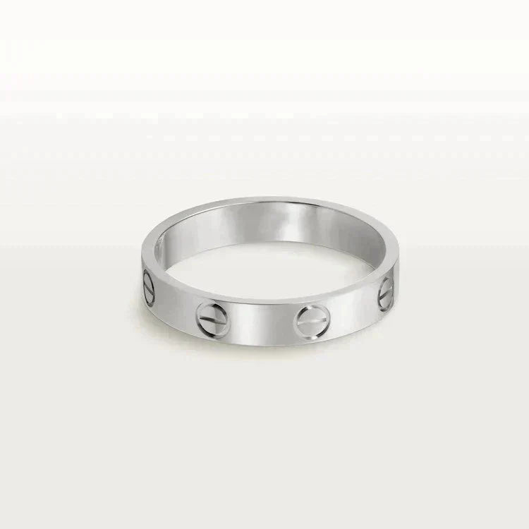 [Royal Jewellery]LOVE RING 4MM 1 DIAMOND SILVER