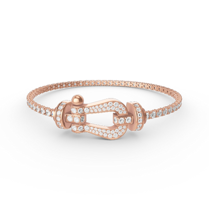 [Royal Jewellery]FORCE  LARGE HORSESHOE FULL DIAMOND TENNIS BRACELET