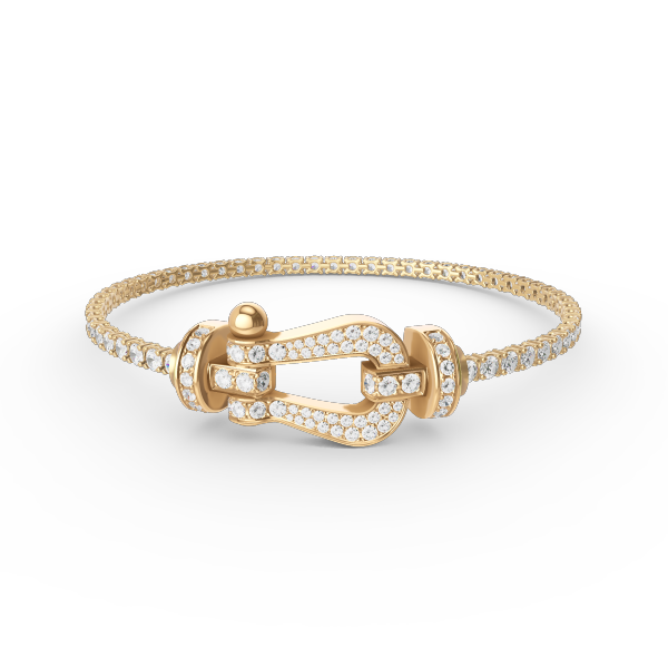 [Royal Jewellery]FORCE  LARGE HORSESHOE FULL DIAMOND TENNIS BRACELET